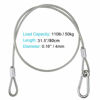 Picture of 10PCS WorldLite Premium Stage Lights Safety Cable, 110lb Load Duty and 4mm in diameter, 31.5 Stainless Steel Safety Rope for Stage Lighting Par Light Moving Head Light