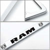 Picture of 2 Pack Silver Car License Plate Frame for RAM Logo, with Screw Caps Cover Set - 2-Hole, Applicable to US Standard License Plate (for RAM)