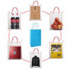 Picture of AZOWA Gift Bags Small Kraft Paper Bags with Handles (4 x 2.4 x 6 in, White Color, 50 Pcs)