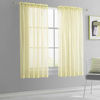 Details about   Keqiaosuocai 63 Inch Sheer Yellow Curtains For Living Room Rod Pocket Semi Sheer 