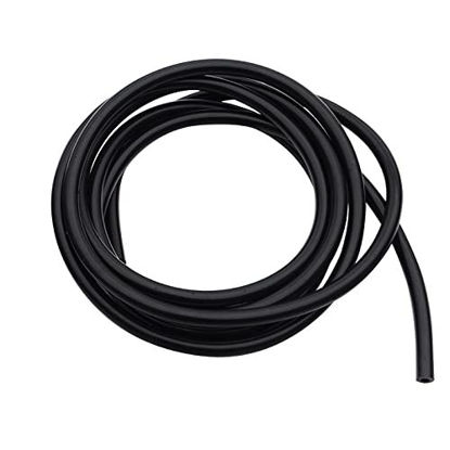 Picture of High Performance Silicone Vacuum Tubing Hose, ID 1/8" (3mm), Wall Thickness 2mm, 15 Feet per roll (4.5 Meter), Black 60 psi Maximum Pressure