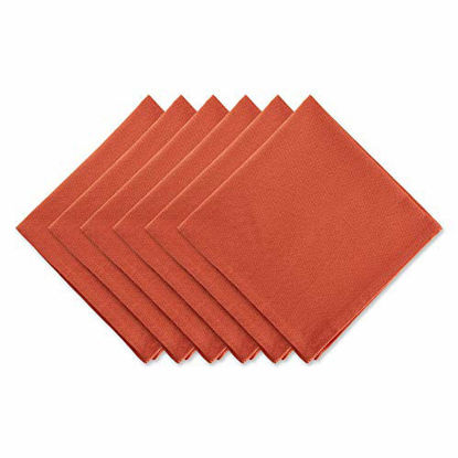 Picture of DII Solid Napkin Set Collection, 20x20, Pumpkin Spice 6 Piece