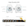 Picture of BTF-LIGHTING WS2812B RGB 5050SMD Individual Addressable 3.3FT 100(2x50)Pixels/m Flexible Black PCB Full Color LED Pixel Strip Dream Color IP30 Non-Waterproof for Bedroom,DIY Project Only DC5V
