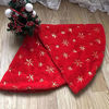 Picture of DegGod Plush Christmas Tree Skirts, 36 inches Luxury Red Faux Fur Xmas Tree Base Cover Mat with Gold Snowflakes for Xmas New Year Home Party Decorations (Red + Gold, 36 inches)