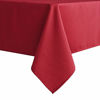 Picture of maxmill Jacquard Table Cloth Swirl Design Waterproof Antiwrinkle Heavy Weight Soft Tablecloths for Circular Table Cover and Kitchen Dinning Tabletop Square 60 x 60 Inch Red
