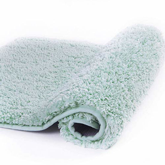 Luxury Bathroom Rug Pad, Ultra Soft Absorbent Microfiber Anti-slip Plush  Plush Bathroom Rug Machine Washable & Dryable For Bathroom Tub 16x24 Gray