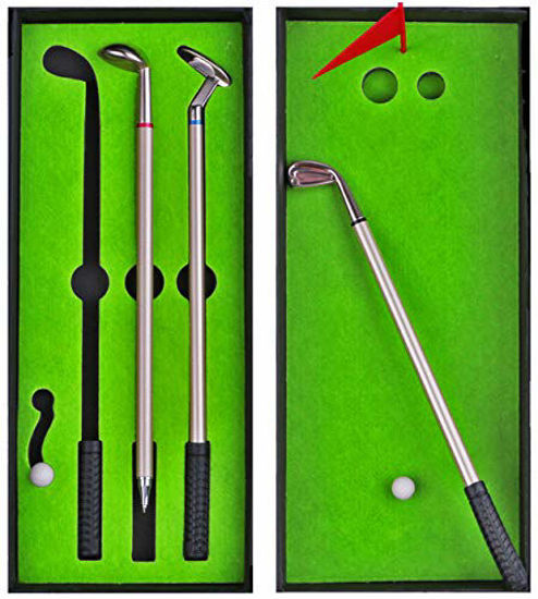 Picture of Golf Gifts for Men Unique Funny Golf Pen Set - Gag Golf Stocking Stuffers for Teen Boys Women Golfers Him Dad Golf Lovers - Boss Cool Office Gadgets Desk Accessories Novelty Desktop Games Mini Toys