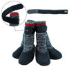 Picture of Mihachi Dog Socks Rubber Sole Paw Protectors with Velcro Straps Traction Control Anti-Slip Waterproof Boots Winter Paw Protectors