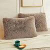 Picture of LIFEREVO 2 Pack Shaggy Plush Faux Fur Decorative Throw Pillow Cover Velvety Soft Cushion Case (Khaki, 20"x26")