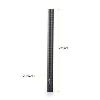 Picture of SmallRig 15mm Carbon Fiber Rods (9 Inch) for 15mm Rod Rail Support System, LCD Mount, Shoulder Pad, Lens Support, 15mm Follow Focus - 1690