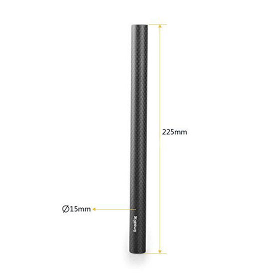 Picture of SmallRig 15mm Carbon Fiber Rods (9 Inch) for 15mm Rod Rail Support System, LCD Mount, Shoulder Pad, Lens Support, 15mm Follow Focus - 1690