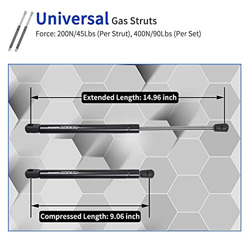 GetUSCart OTUAYAUTO 15 inch Gas Strut 200N/45Lbs Universal Lift Support for Tool Box Shock