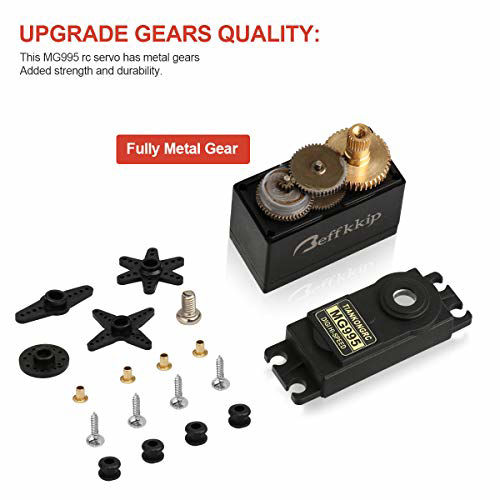 GetUSCart 4PCS Servo Motor MG995 Control Angle180 Metal Gear Servo