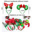 Picture of Whaline Christmas Headbands 8Pcs Xmas Tree Reindeer Antler Mickey Elf Head Hat Toppers Flexible Red Green Holiday hair Hoops for Christmas Holiday Party Photo Booth Favors Adults