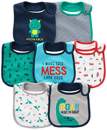 Picture of Simple Joys by Carter's Baby Boy's 7-Pack Teething Bib, Blue, One Size