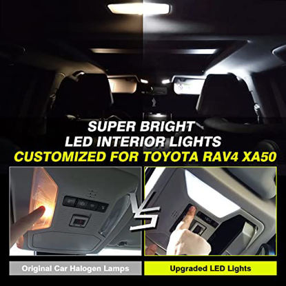 Picture of Powerty Fit for Interior LED Light Toyota RAV4 XA50 2019 2020 2021 2022 Lamps SMD Ultra Bright Dome Reading Lights 6pcs/Set