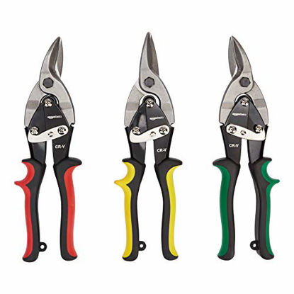 Picture of Amazon Basics 3-Piece Aviation Snip Set - Left, Right and Straight Cut