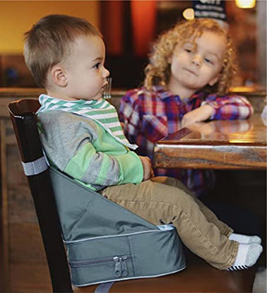 Picture of Nuby Easy Go Safety Lightweight High Chair Booster Seat, Great for Travel, Chevron