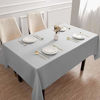 Picture of Softalker Rectangle Tablecloth Waterproof & Stain Resistant Table Cloth Wrinkle Free Fabric Washable 210GSM Polyester Table Cover for Dining/Party/Buffet/Wedding (60x102 inch, Light Grey)