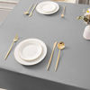 Picture of Softalker Rectangle Tablecloth Waterproof & Stain Resistant Table Cloth Wrinkle Free Fabric Washable 210GSM Polyester Table Cover for Dining/Party/Buffet/Wedding (60x102 inch, Light Grey)