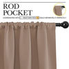 Picture of NICETOWN Kitchen Window Blackout Curtains - Window Treatment Thermal Insulated Rod Pocket Small Blackout Draperies/Drapes for Bedroom/Kitchen (Cappuccino, Set of 2, 34 inches Wide by 72 inches Long)