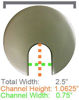 Picture of 2" Metal Desk Grommet - Color: Brushed Nickel - 5 Pieces