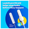 Picture of Tampax Pearl Tampons Light Absorbency, 100 Count, BPA-Free Plastic Applicator and LeakGuard Braid, Unscented, 50 Count, Pack of 2 (100 Count Total)