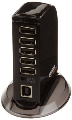 Picture of Amazon Basics 7 Port USB 2.0 Hub Tower with 5V/4A Power Adapter