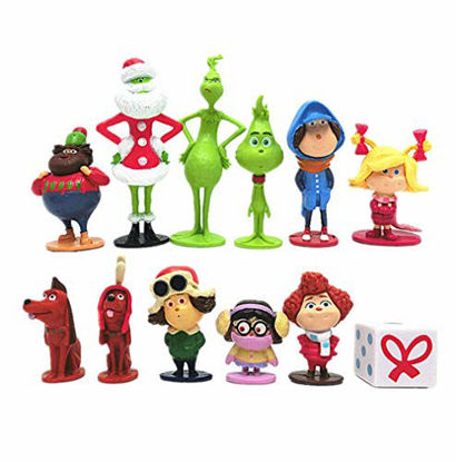 Picture of 12pcs Grinch Movie Quality Figure Toy Set, Amazing Character Detail, Come in Dynamic Poses, Great for Both Kids and Collectors, ncluding Brinklebaum, Groopert and More.
