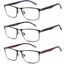 Picture of 3 Pack Business Blue light Blocking Reading Glasses for Men, 2.5 Metal Readers