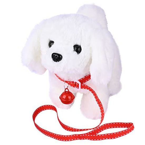 Stretching Companion Animal for Kids Barking Walking Tail Wagging Bichon Frise WorWoder Plush Bichon Frise Toy Puppy Electronic Interactive Pet Dog 