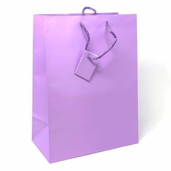 Picture of Allgala 12PK Value Premium Solid Color Paper Gift Bags (17"XL-Lavender-GP50143)