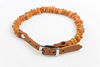 Picture of 2530 Standard Amber Collar for Dog or a cat with Leahter Buckle. Amber Collars for Dogs and Cats Natural Fashion Collar
