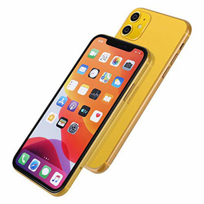 Picture of [Full Metal] Dummy Phone Display Model Compatible with Apple iPhone 11/11Pro MAX Non-Working Upgraded Metal Frame (11 Yellow Homescreen)