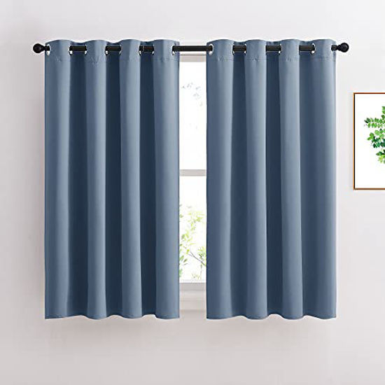 GetUSCart NICETOWN Short Window Curtains 45" L for Kitchen Grommet