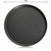 Picture of New Star Foodservice 25330 Restaurant Grade Non-Slip Tray, Plastic, Rubber Lined,  Round, 18" Inch, Black