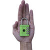 Picture of Padlock (2 Pack) 4 Digit Combination Lock - for Gym School Locker, Outdoor Gate, Shed, Fence, and Storage - Weatherproof Metal - Keyless, Easy to Set, Resettable - Green