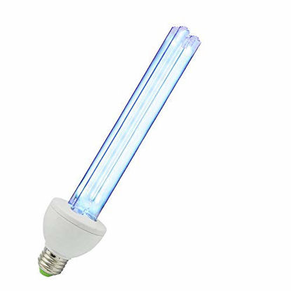 Picture of UV-C Quartz Light Bulb with Ozone 25w UV-C Lamp 110 Volt E26/E27 Remove Odor Cleans Air