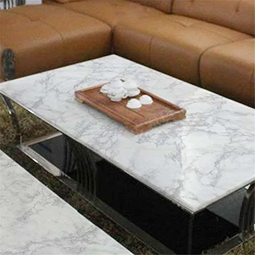 GetUSCart- Yancorp White Gray Wallpaper Marble Easily Removable ...