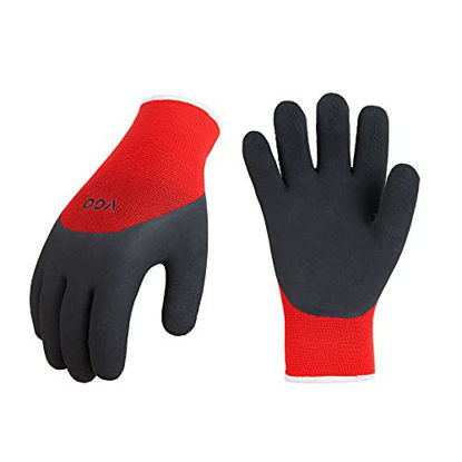 Picture of Vgo 2-Pairs Freezer Winter Work Gloves, Double Lining Rubber Latex Coated for Outdoor Heavy Duty Work (Size M, Red, RB6032)