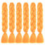 Picture of SHUOHAN 6 Packs Kanekalon Ombre Jumbo Braiding Hair Extensions 24 Inch High Temperature Synthetic Fiber Hair Extension for Box Braids Crochet Braids Braiding Hair (Orange)