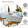Picture of Mebakuk Rectangle Table Cloth Checkered Style Tablecloth Spill-Proof Antiwrinkle and Shrink Proof Decorative Fabric Table Cover for Dining and Outdoor Use (Oblong 60 x 104 Inch (8-10 Seats), Grey)