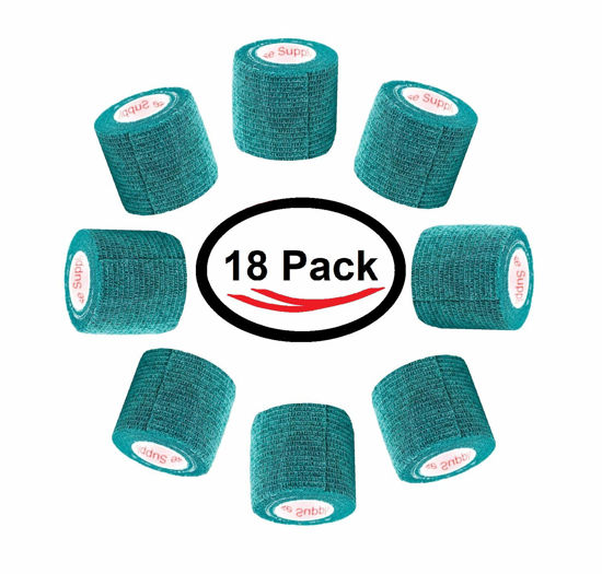 Pack of 24 2 Inch Vet Wrap Tape Bulk Orange Self Adhesive Adherent Adhering Flex Bandage Rap Grip Roll for Dog Cat Pet Horse 