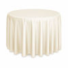 Picture of Lann's Linens - 132" Round Premium Tablecloth for Wedding / Banquet / Restaurant - Polyester Fabric Table Cloth - Ivory