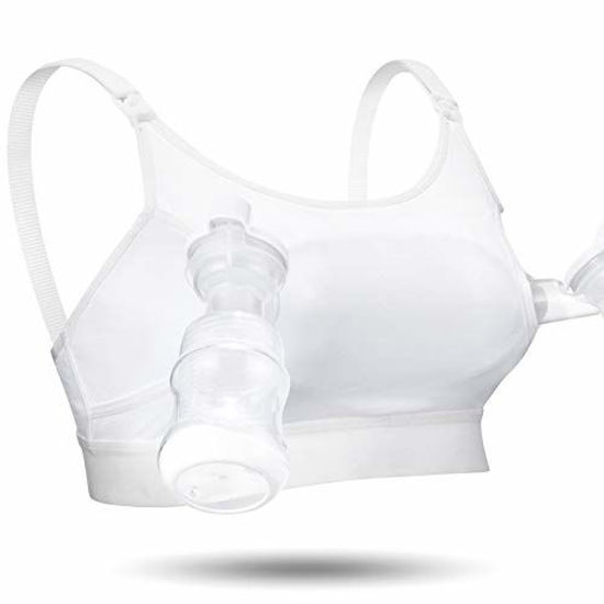 GetUSCart- Hands Free Pumping Bra, Momcozy Adjustable Breast-Pumps Holding  and Nursing Bra, Suitable for Breastfeeding-Pumps by Lansinoh, Philips  Avent, Spectra, Evenflo and More(White,Medium)?