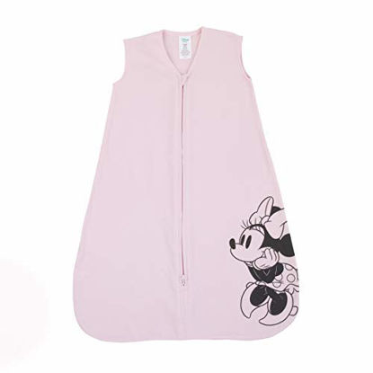 Picture of Disney Minnie Mouse 100% Cotton Knit Wearable Blanket, Pink/Black, Medium 6-12 Months
