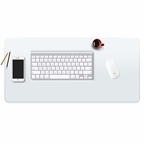 Picture of Clear Table Protector Cover 17x36 inches Table Topper Plastic Office Desk Pad Writing Desk Mat Pad Children Painting Table Protector Night Sofa Table Protective Cover Mat Glass Table Cloth Vinyl PVC