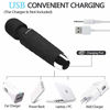 Picture of Therapeutic Mini Wand Massager, Rechargeable Personal Handheld Electric Cordless Body Massage Wand Powerful Vibrate Waterproof Wand - 20 Pulsation 8 Speed (Black)