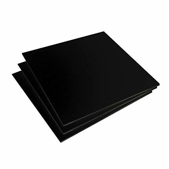 Mega Format Expanded PVC Plastic Sheets - 8.5 X 11 Rigid Black Sheet for  Crafts, Signage, & Displays - Sintra, Celtec PVC Board - Waterproof for