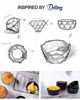 Picture of Delling 6 OZ Souffle Dishes Set - Ceramic Black Souffle Dish - Dessert/Snack Bowls for Kitchen, Souffle, Pudding, Creme Brulee, Ice Cream, Snack - Bowls Set of 6 Oven Safe